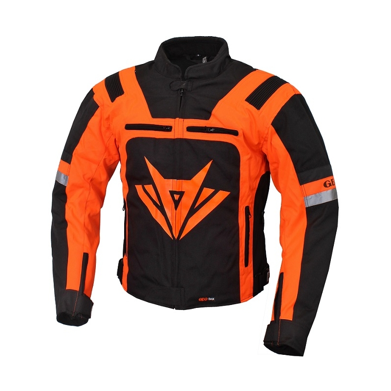 Bunda na moto RSA Gear čierno-oranžová vypredaj výpredaj
