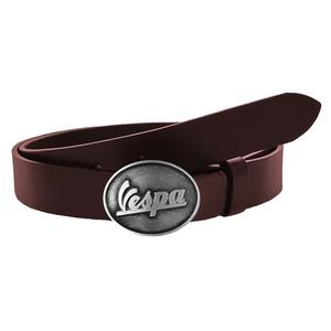 Kožený moto opasok so sponou Vespa hnedý