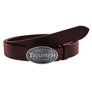 Kožený moto opasok so sponou Triumph hnedý