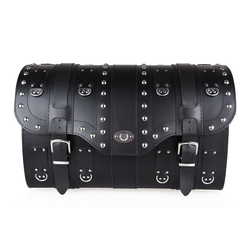 Kožený moto kufr na motorku Chopper RSA-15B se zám