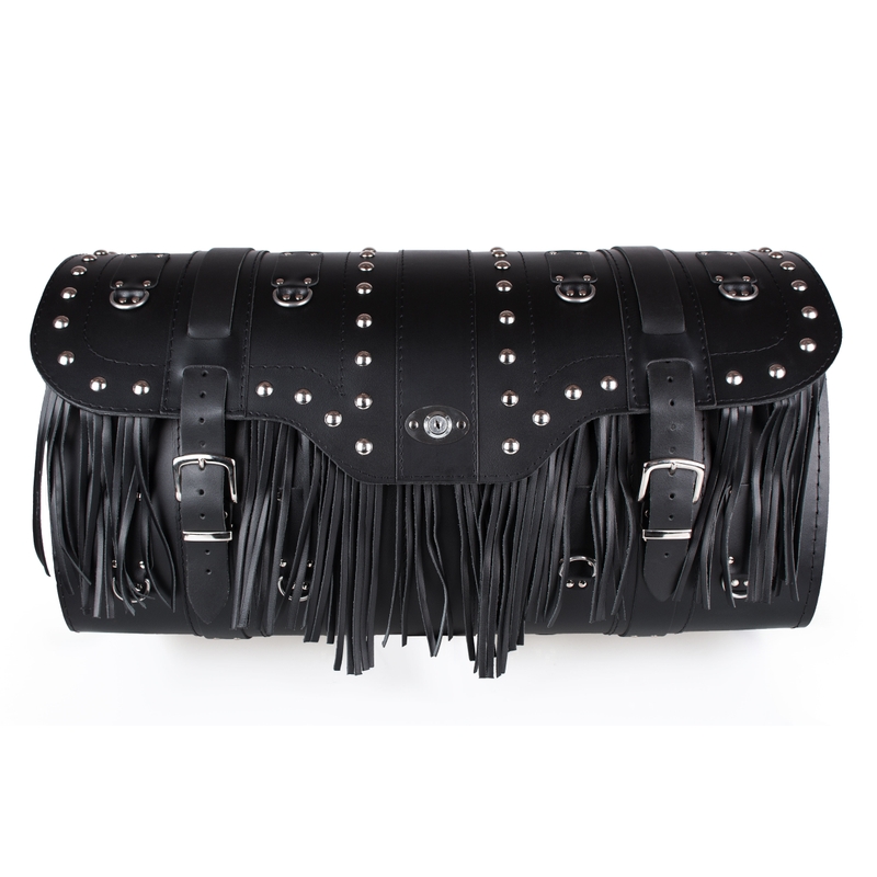 Kožený moto kufr na motorku Chopper RSA-16C se zám