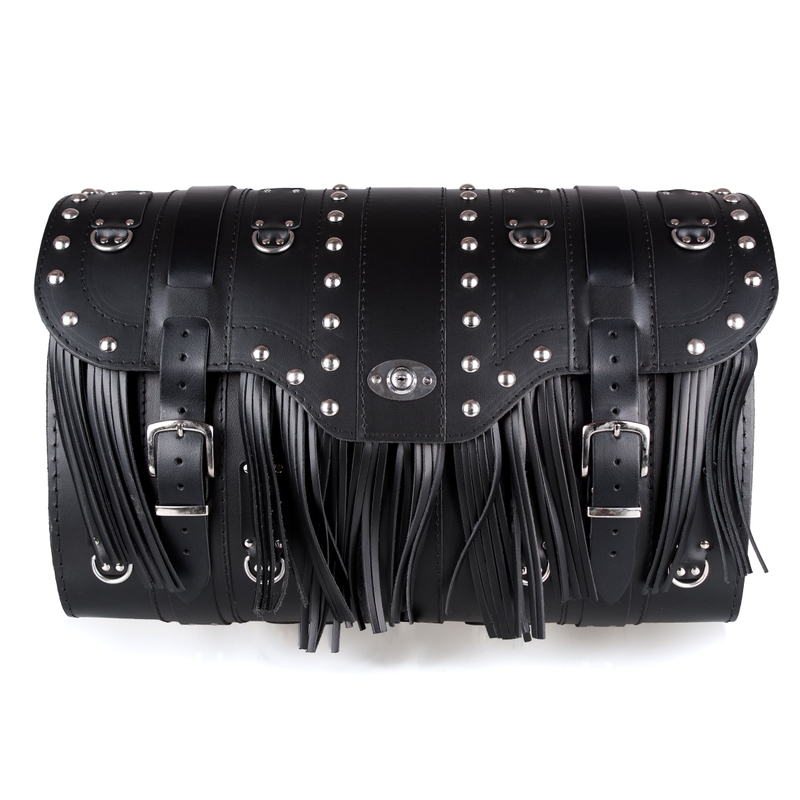 Kožený moto kufr na motorku Chopper RSA-15C se zám