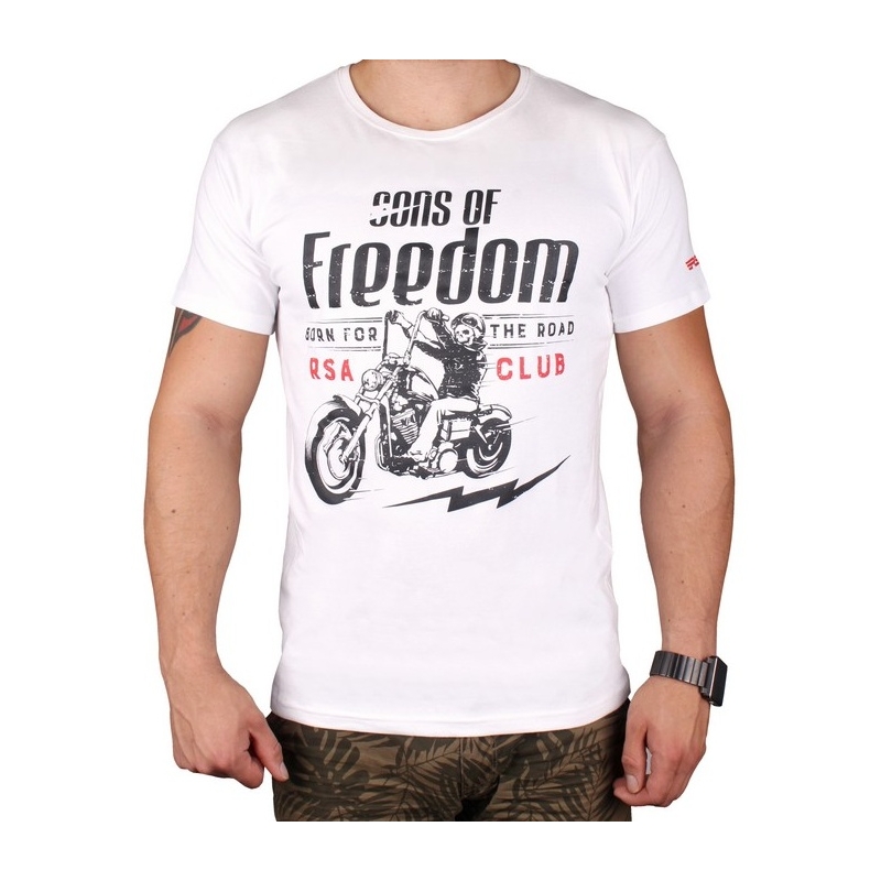 Tričko RSA Sons of Freedom bielej