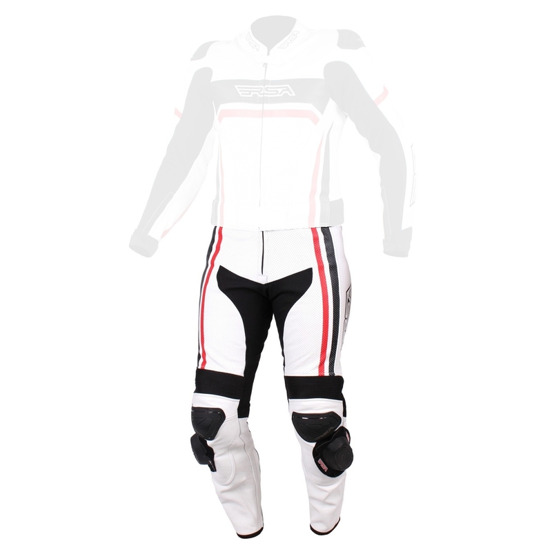 Pánske nohavice na motorku RSA Virus bielo-čierno-červené vypredaj výpredaj