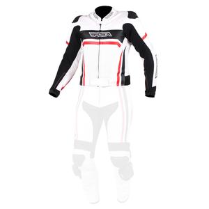 Pánska bunda na motorku RSA Virus bielo-čierno-červená vypredaj výpredaj