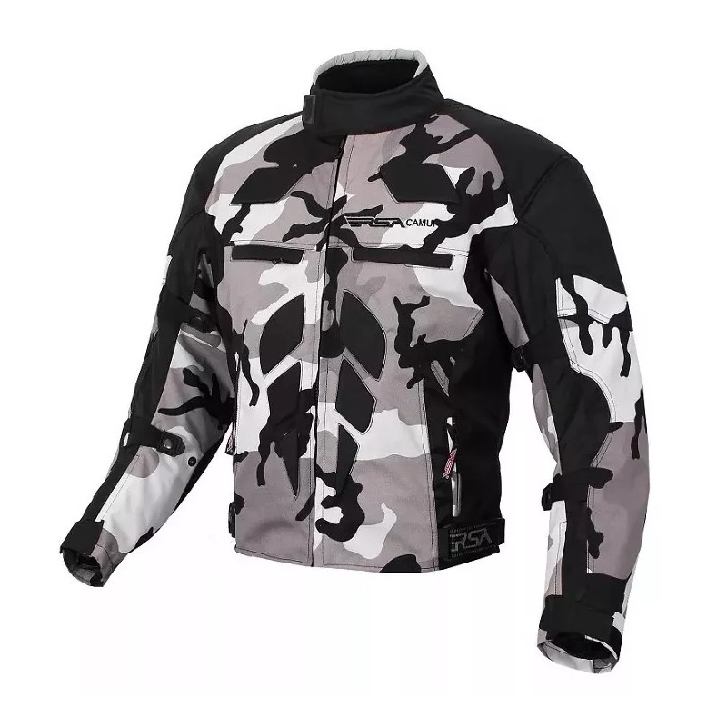 Bunda na motorku RSA Camuflage šedá výpredaj