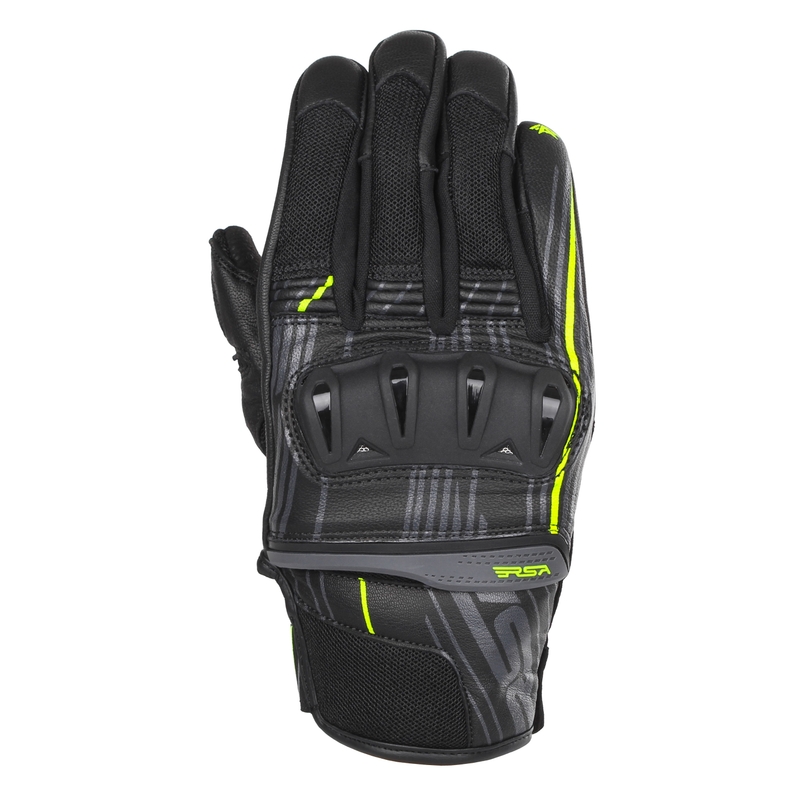 Rukavice na motocykel RSA Sprint čierno-fluo žlté