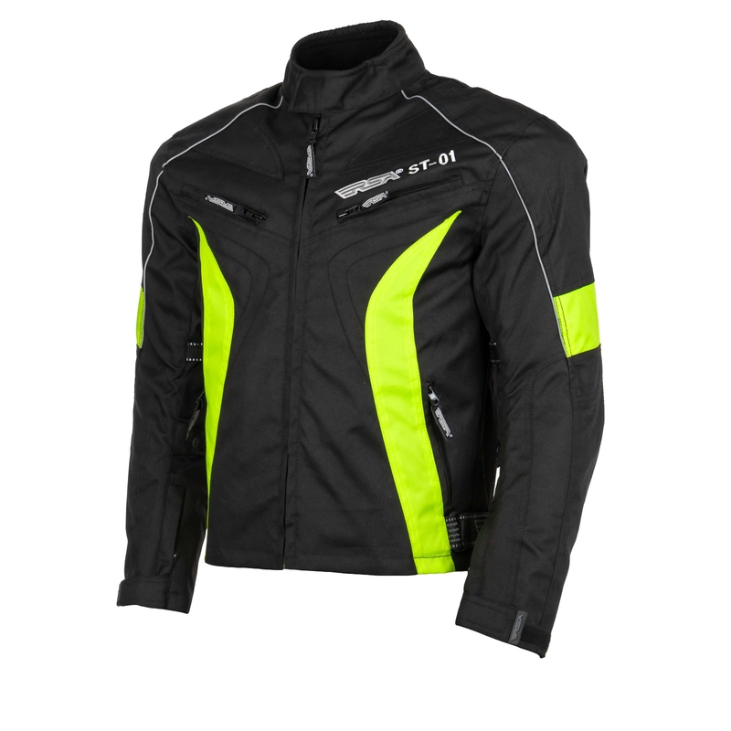 Bunda na moto RSA ST-01 čierno-fluo žltá výpredaj