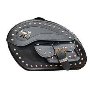 Kožené tašky na motorku RSA S262 čierne s nitmi 26 l