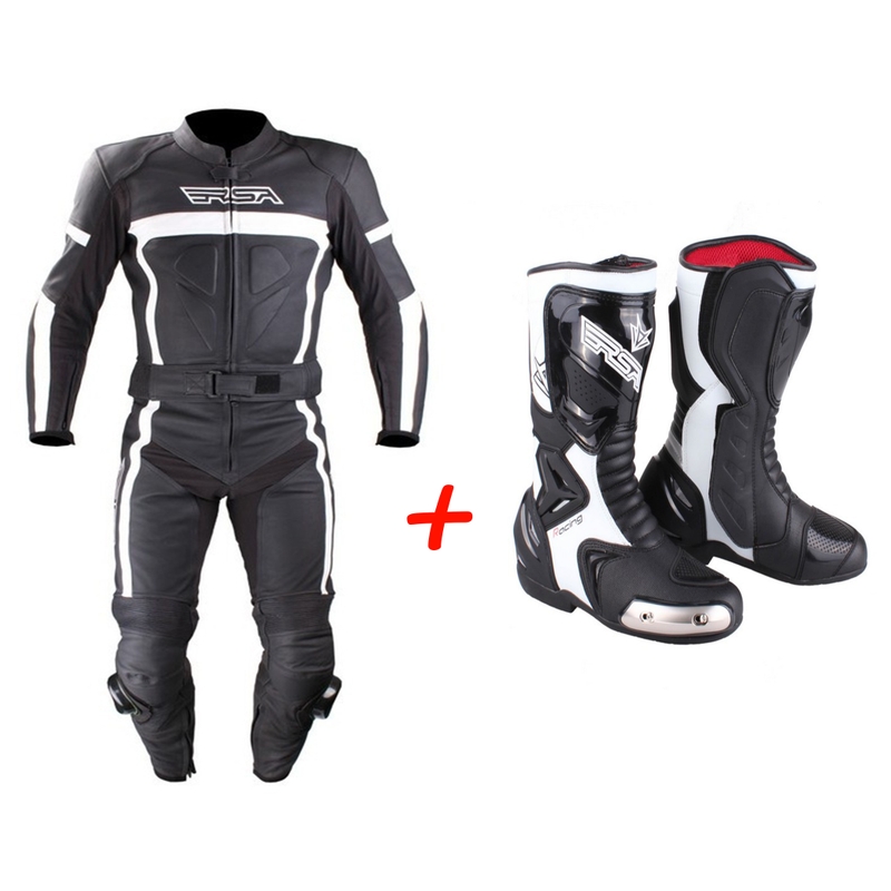SET: Kombinéza RSA Nero + moto topánky RSA Racing II výpredaj