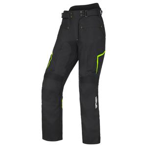 Dámske nohavice na motocykel RSA Bolt čierno-bielo-fluo žlté