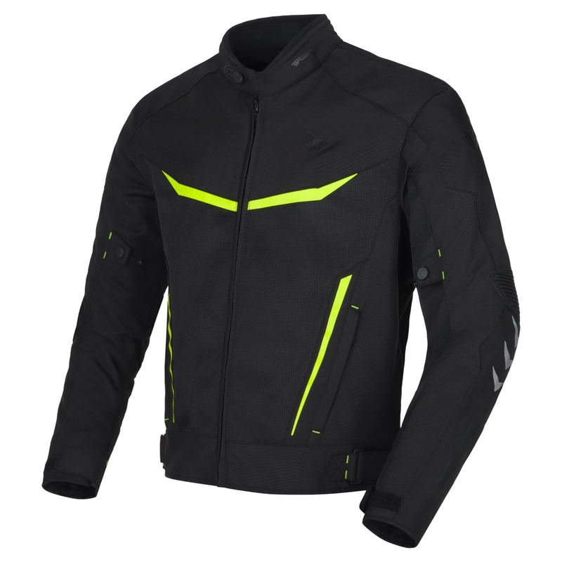 Bunda na motocykel RSA Runway čierno-fluo žlta - II. akosť
