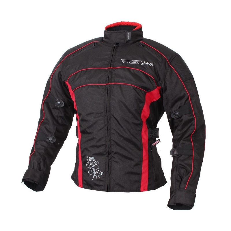 Moto bunda dámska RSA SW-01 červená vypredaj výpredaj
