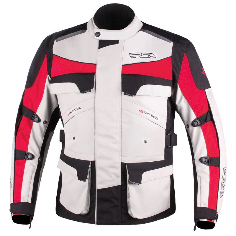 Bunda na motocykel RSA Tiger čierno-šedo-červená