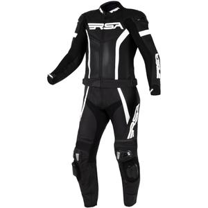 Kožená kombinéza na motorku RSA Imola 2.1 čierno-biela