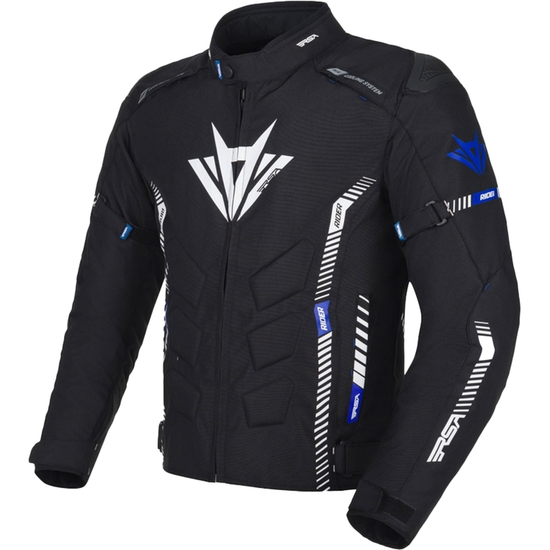 Bunda na motocykel RSA Rider čierno-bielo-modrá