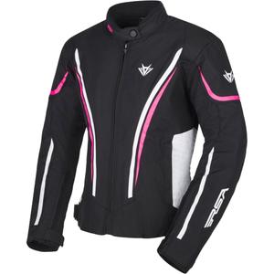 Dámska bunda na motocykel RSA Wasp čierno-ružovo-biela