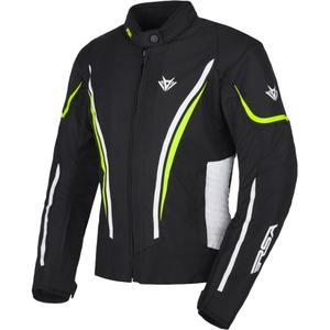 Dámska bunda na motocykel RSA Wasp čierno-bielo-fluo žltá