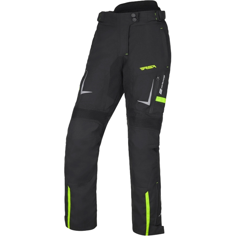 Dámske nohavice na motocykel RSA EXO 2 čierno-fluo žlté