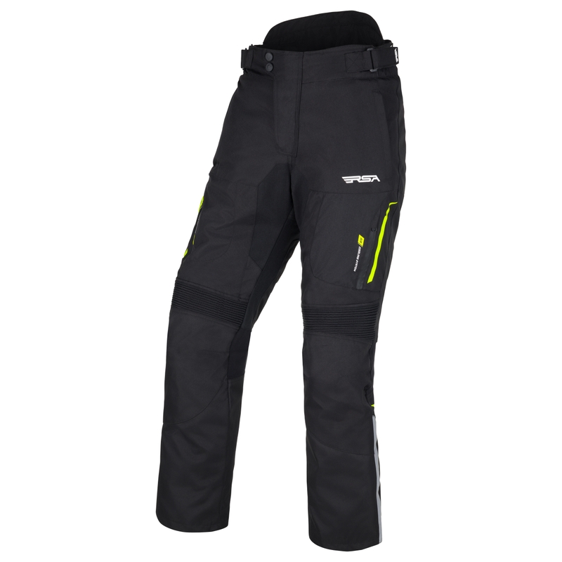 Kalhoty na motorku RSA Wasp černo-bílo-fluo žluté 2 - II. jakost