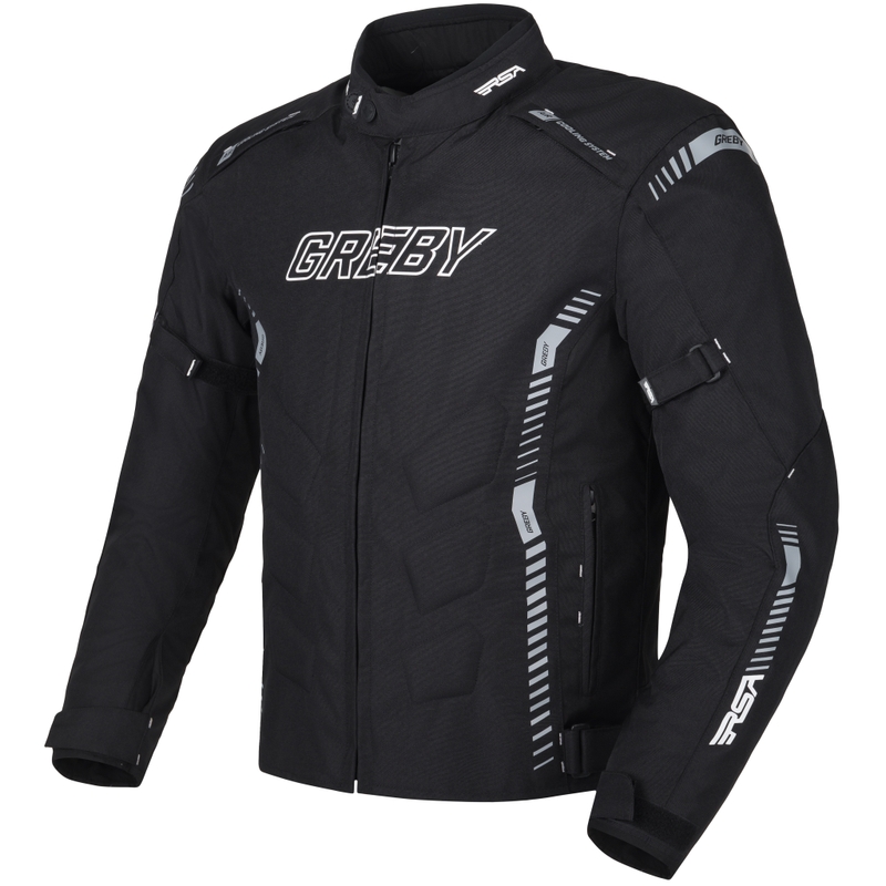 Bunda na motocykel RSA Greby 2 čierno-sivá