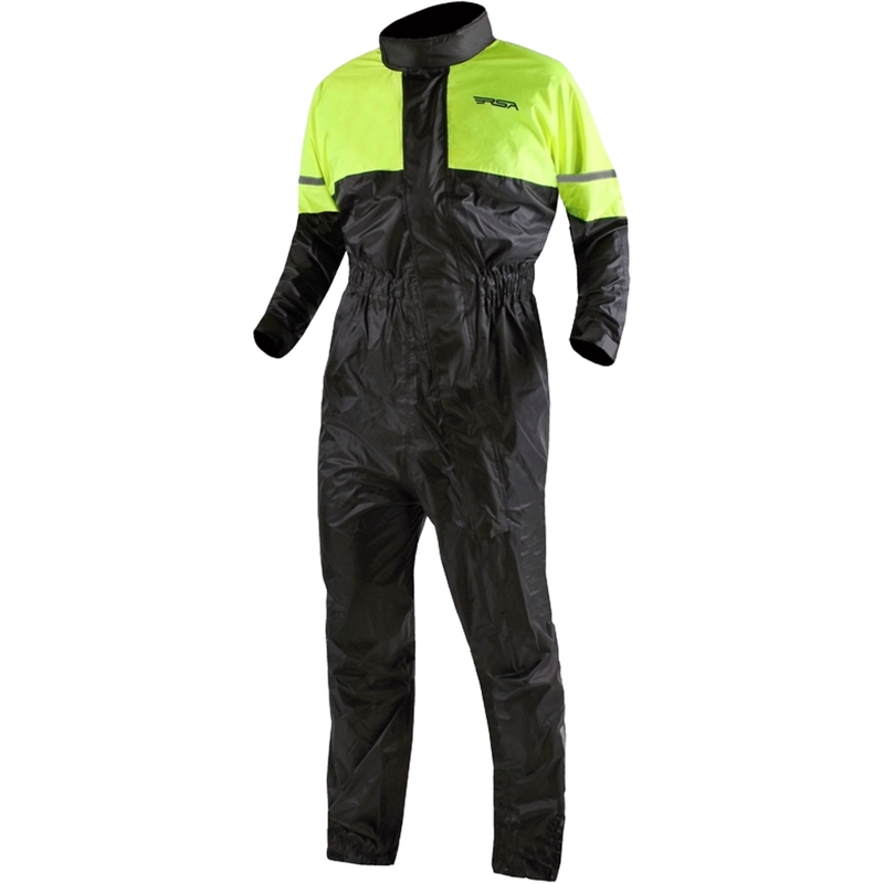 Kombinéza do dažďa RSA čierno-fluo žltá