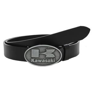 Kožený moto opasok se sponou Kawasaki