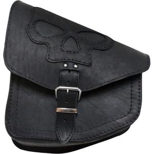 Kožená brašna na motorku RSA S66 Skull H-D Softail černá