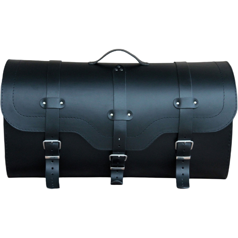 Kožený kufr na motorku se zámkem RSA K165 černý