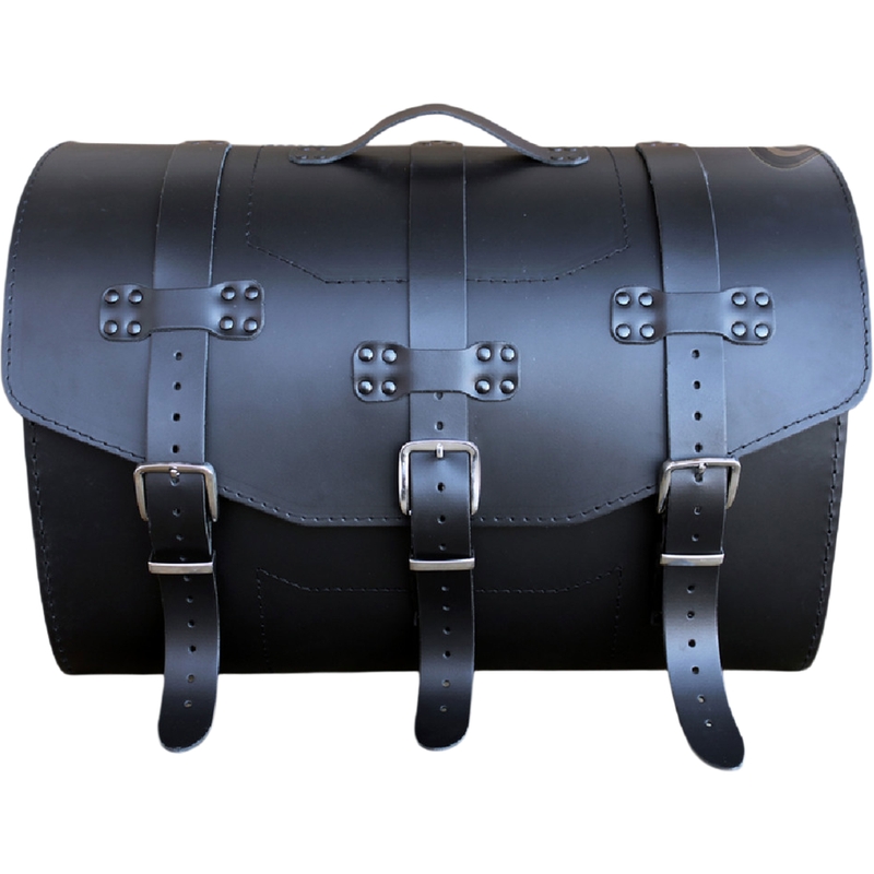 Kožený kufr na motorku se zámkem RSA K451 černý