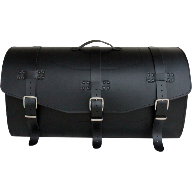 Kožený kufr na motorku se zámkem RSA K461 černý