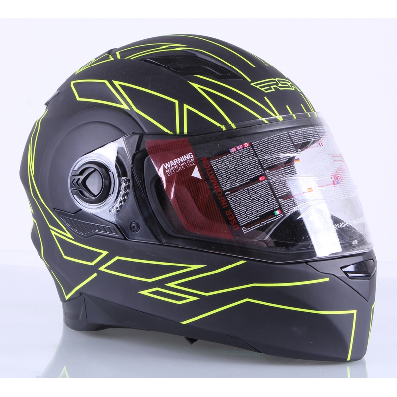 Integrálna prilba na motocykel RSA District čierno-fluo žltá výpredaj